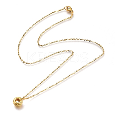 Brass Micro Pave Clear Cubic Zirconia Pendant Necklaces NJEW-A127-16G-1