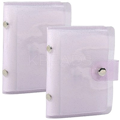 2Pcs PVC Mini Photocard Holder Book AJEW-SP0002-20A-04-1