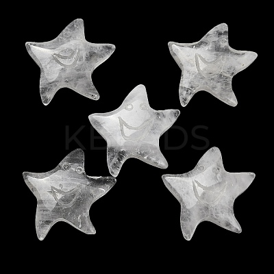 Natural Quartz Crystal Carved Cabochons G-Q190-04A-1