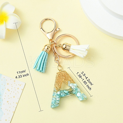 Transparent Epoxy Resin Pendant Keychains KEYC-FS00022-22-1