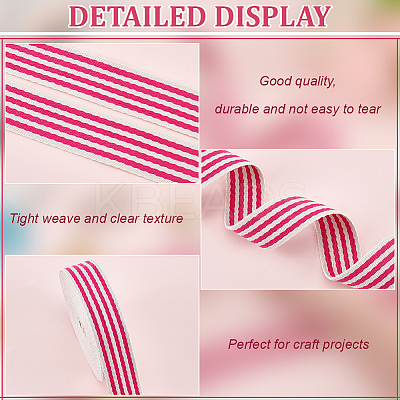 10 Yards Polycotton Striped Ribbon OCOR-BC0006-74A-1