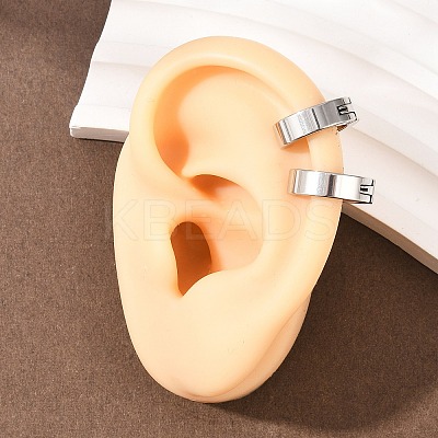 201 Stainless Steel Cuff Earrings EJEW-T056-01P-04-1
