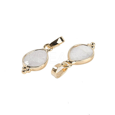 Natural White Moonstone Faceted Pendans KK-L218-004G-04-1
