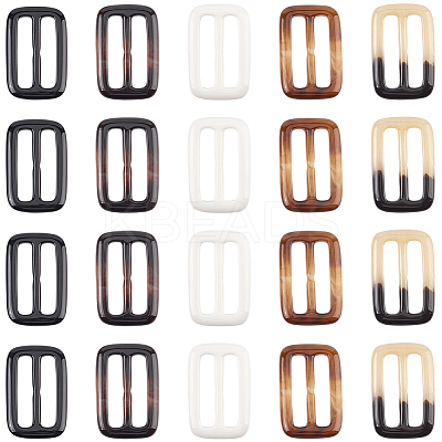 20Pcs Resin Tri-Glide Adjuster Buckles FIND-GF0008-12B-1
