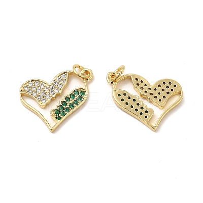 Brass Micro Pave Cubic Zirconia Pendants KK-E068-VB129-1