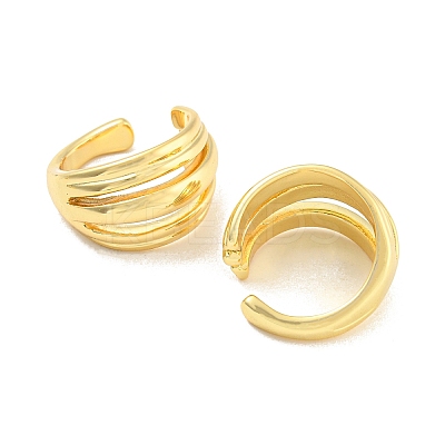 Rack Plating Brass Cuff Earrings EJEW-A028-51G-1