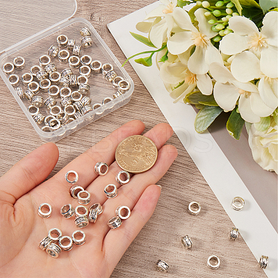 100Pcs Tibetan Style Alloy Spacer Beads PALLOY-SP0001-05-1