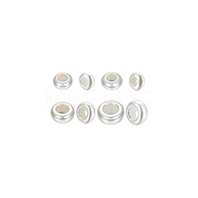 8Pcs 4 Styles 925 Sterling Silver Spacer Beads STER-BC0002-46-1