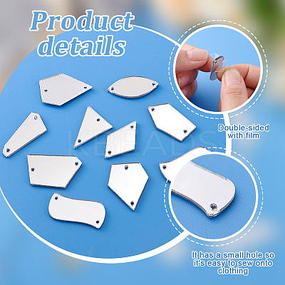 Triangle/Polygon/Rectangle/Horse Eye/Rhombus Acrylic Connector Charms MACR-PH0001-85A-1