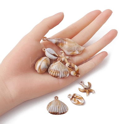 20Pcs 5 Style Acrylic Pendants OACR-YW0001-60-1