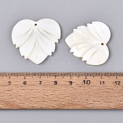 Natural Freshwater Shell Carved Pendants SHEL-Q028-12-1