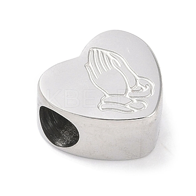 Tarnish Resistant 304 Stainless Steel European Beads STAS-K286-04F-P-1