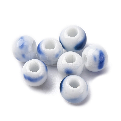 Bright Glazed Porcelain Beads PORC-D300-A07-1