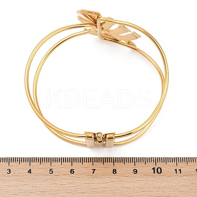304 Stainless Steel Glass Hinged Bangles for Women BJEW-M082-06G-01-1
