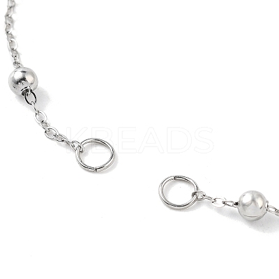304 Stainless Steel Round Ball Cable Chain Bracelet Making AJEW-JB01331-02-1