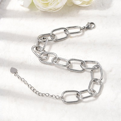 Brass Cable Chain Bracelets for Women BJEW-H639-07P-1
