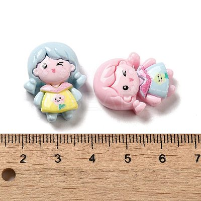 Opaque Cartoon Resin Decoden Cabochons RESI-G091-07-1