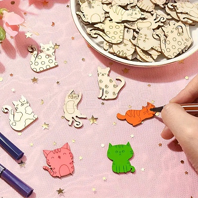 Cat Unfinished Wood Cutouts PW-WG1BA1D-01-1