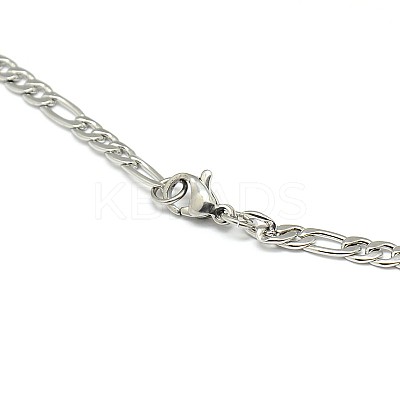 Tarnish Resistant 304 Stainless Steel Figaro Chain Necklace Making LS-STAS-A028-N025P-1