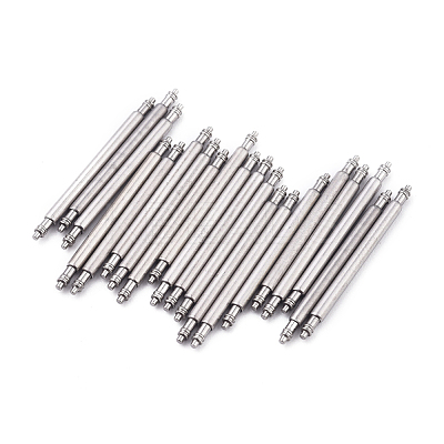 Stainless Steel Double Flanged Spring Bar Watch Strap Pins FIND-WH0052-83A-1