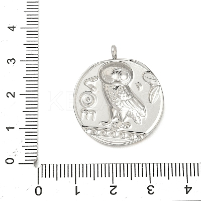 304 Stainless Steel Coin Pendants STAS-K252-19GP-1