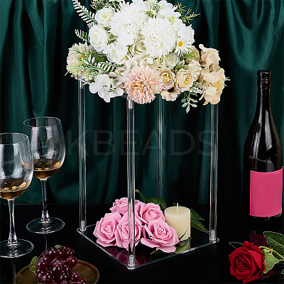 Transparent Acrylic Flower Holders Stands AJEW-WH0794-79-1