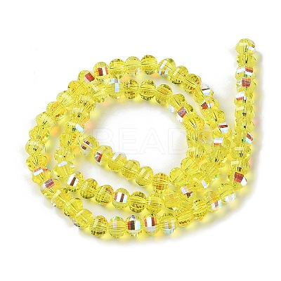 Transparent Electroplate Glass Beads Strands X-GLAA-Q099-C01-05-1-1