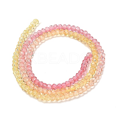 Transparent Painted Glass Beads Strands LS-DGLA-A034-T1mm-A07-1