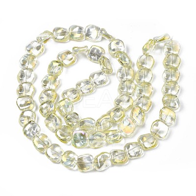 Electroplate Glass Beads Strand EGLA-S188-21-1