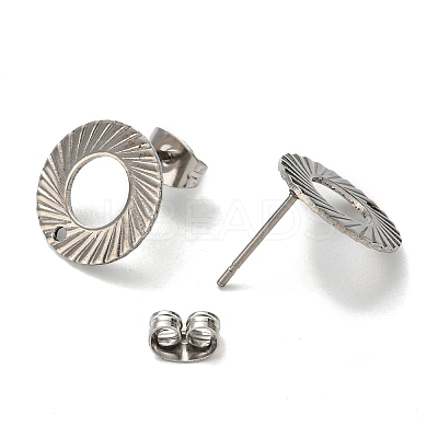 Non-Tarnish 201 Stainless Steel Stud Earrings Finding STAS-B045-13P-B-1