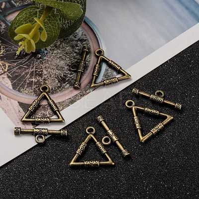 Tibetan Style Alloy Toggle Clasps LS-TIBE-EA9149Y-AB-FF-1