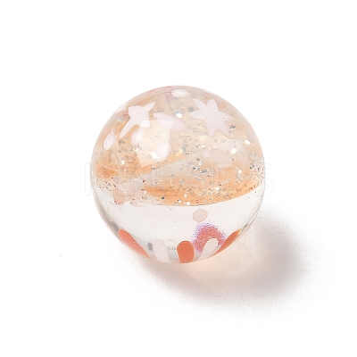 Transparent Resin Enamel Beads RESI-M052-01B-1