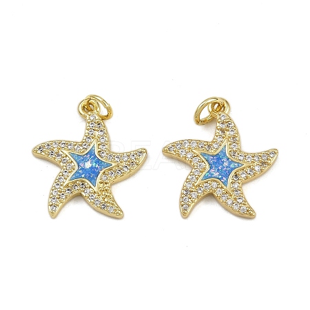 Brass Micro Pave Cubic Zirconia Enamel Pendants KK-L249-04G-02-1