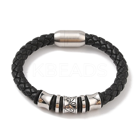 Braided Microfiber Leather Cord Bracelets BJEW-B096-13P-1