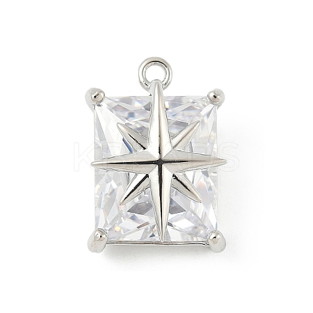 Brass Micro Pave Cubic Zirconia Pendants KK-M326-21P-1