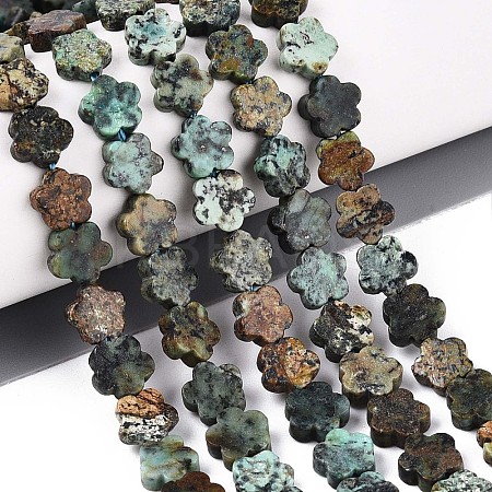 Natural African Turquoise(Jasper) Beads Strands G-N257-24A-05-1