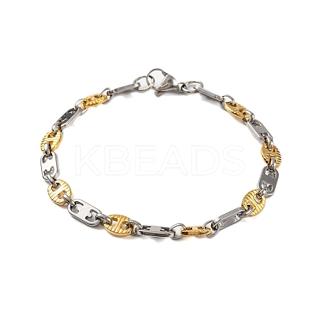 201 Stainless Steel Link Chain Bracelets BJEW-B078-140GP-1