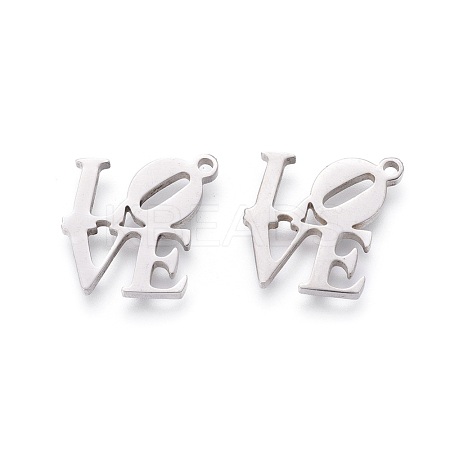 Non-Tarnish 201 Stainless Steel Charms STAS-F231-049P-1