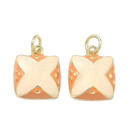 Brass Enamel Pendants KK-F933-16G-1