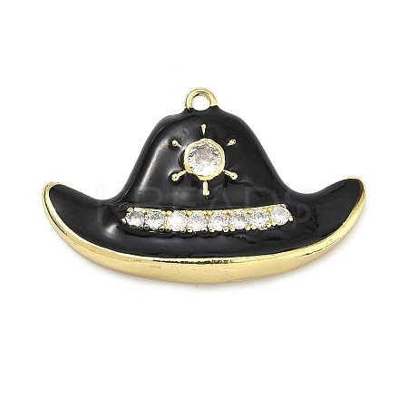 Brass Enamel Pendants KK-B171-02G-03-1