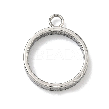 304 Stainless Steel Open Back Bezel Pendants STAS-B126-06B-P-1