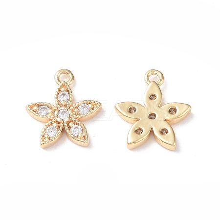 Brass Micro Pave Cubic Zirconia Pendants KK-I702-21G-1