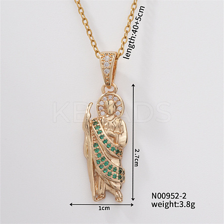 Vintage Diamond-Encrusted Pendant Necklace with Unique and Stylish Design IQ5597-2-1