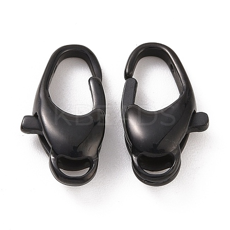 Ion Plating(IP) 304 Stainless Steel Lobster Claw Clasps STAS-F109-01B-1