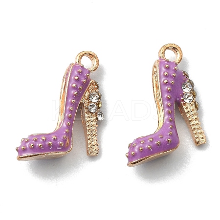 2Pcs Alloy Enamel Stilettos Pendants ENAM-YW0002-30C-1