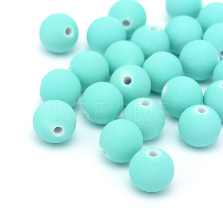 Spray Painted Acrylic Beads ACRP-S672-10mm-13-1