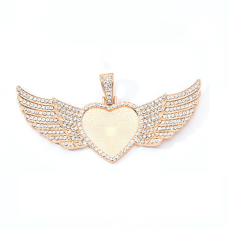 Alloy Pendant Cabochon Settings LS-PALLOY-S107-001KC-RS-1