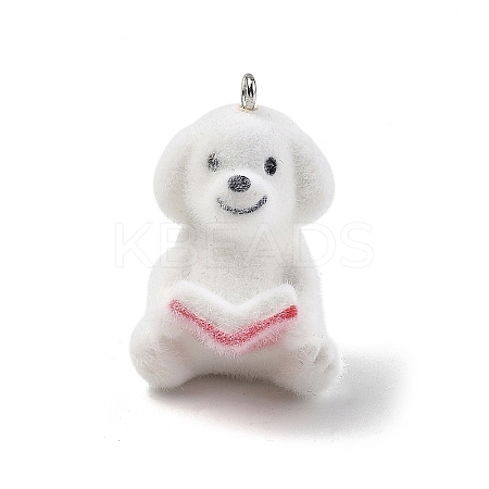 Flocky Resin Pendants FIND-A061-02D-1