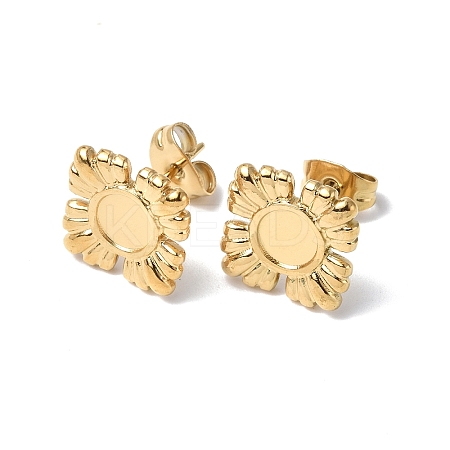 Ion Plating(IP) 304 Stainless Steel Stud Earring Findings STAS-F286-14G-1