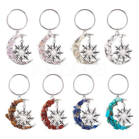 Natural & Synthetic Gemstone Keychain KEYC-TAC00041-1